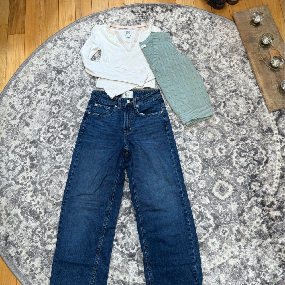 BDG Blue Flare Wide Leg Jeans